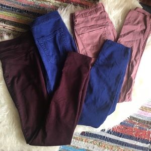 3 pairs of high waist skinny pants